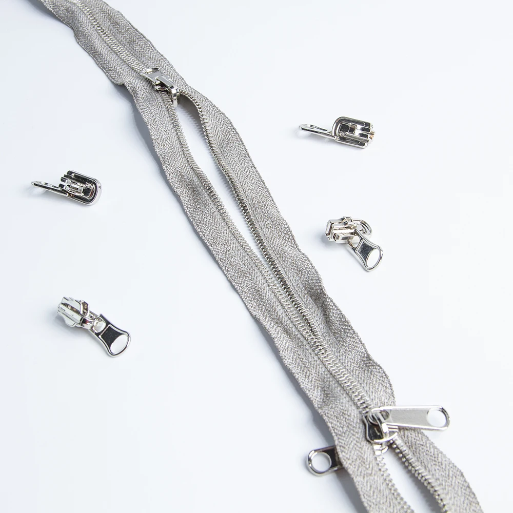 Silver Coated Conductive Zip for Sewing, EMF Shielding Garments