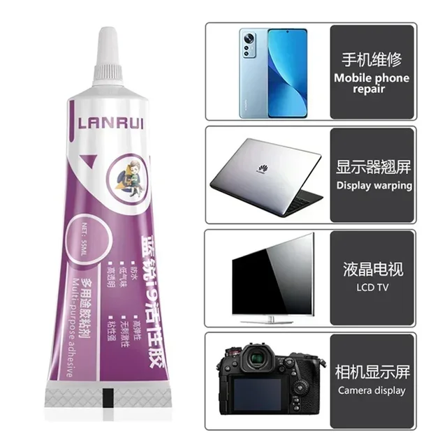 1 sztuk LANRUI i9 czarny/przezroczysty aktywny miękki klej do telefonu komórkowego laptop TV ekran LCD tylna pokrywa klej naprawczy wodoodporny uszczelniacz