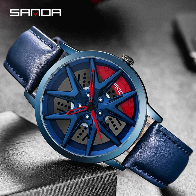 SANDA-reloj deportivo P1071 para hombre, pulsera de cuarzo resistente al agua, de marca superior, de lujo, para negocios