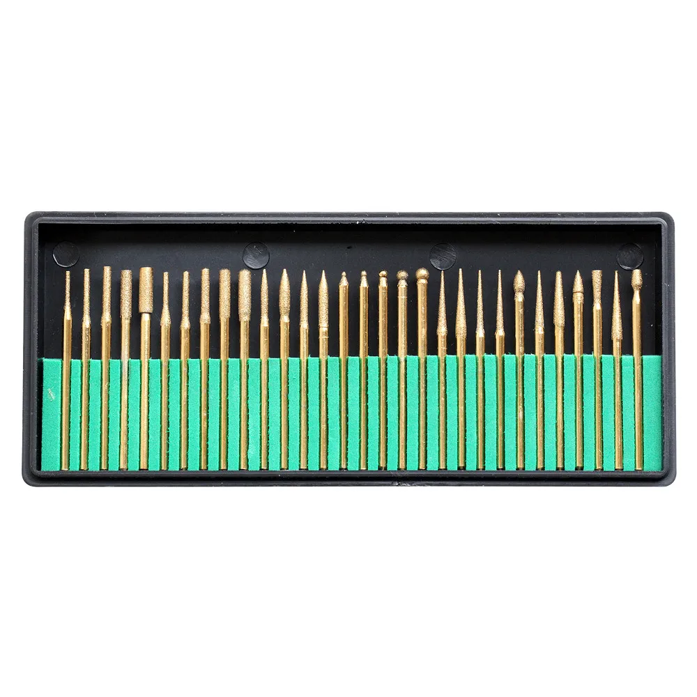 1 صندوق (30 قطعة) أزيز ماس الأسنان عدة الأسنان منخفضة السرعة الحفر المجوهرات طحن FG 2.35 مللي متر منتجات مواد مختبر طب الأسنان