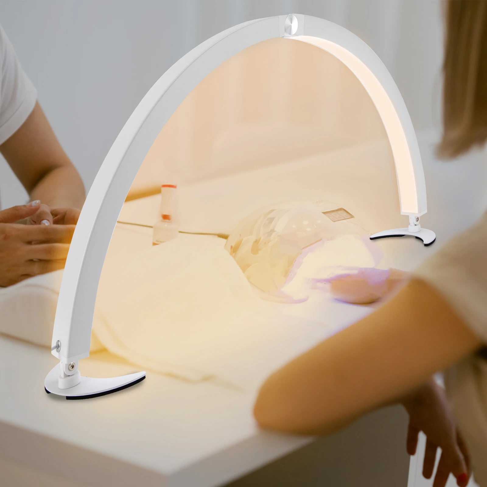 LED-halve maanlicht met helderheid aanpassen 3000K-6000K Halve maan bureaulamp voor nagelkunst