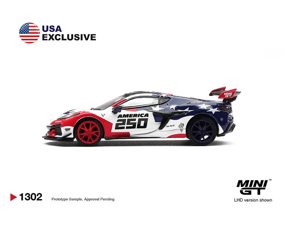 MINIGT 1/64 Chevrolet Corvette ZR1 America 250 Special Edition