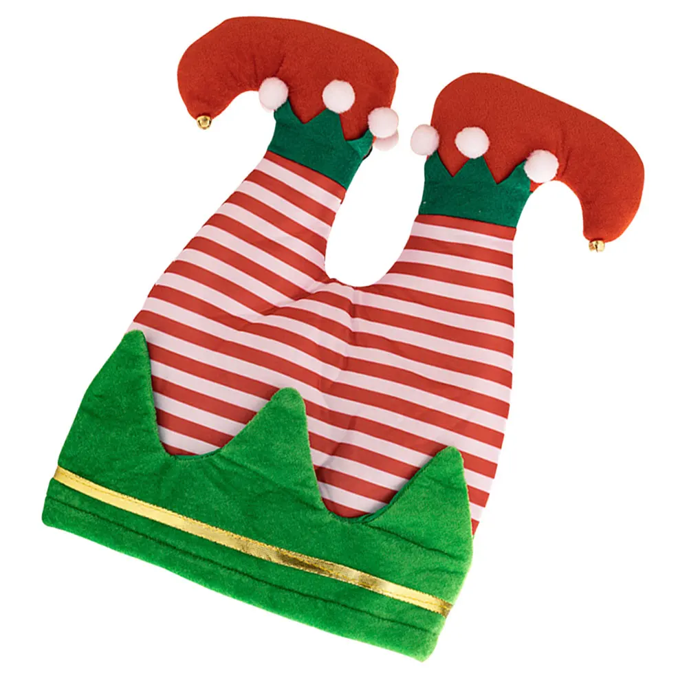 

Novelty Christmas Hat Elf Leg Shape Funny Xmas Party Cap Christmas Party Decoration Favor Xmas Hat Hats Pants Hats