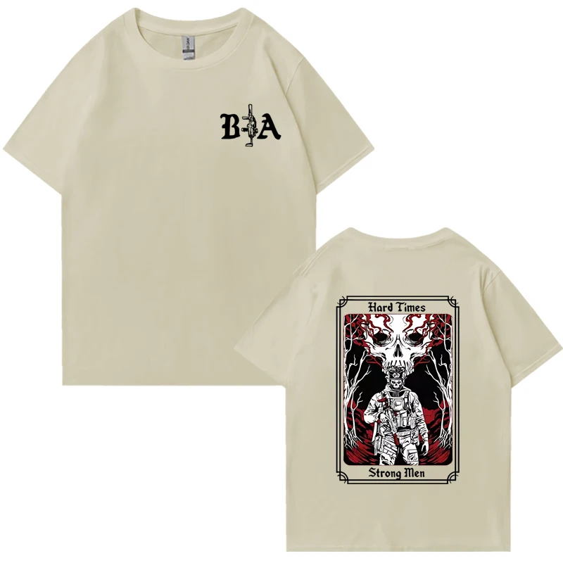 Hard Times 2025 Brothers In Arms Graphic Tee shirt Men Women vintage Oversized short sleeve t-shirts Unisex 100% Cotton T shirt