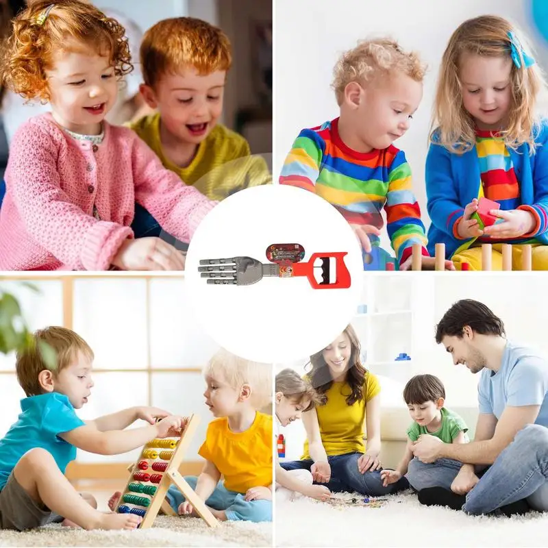 Main robotique portable pour enfants, pince à bras, griffe pour la coordination des yeux et des mains, jouet de préhension mignon pour anniversaire