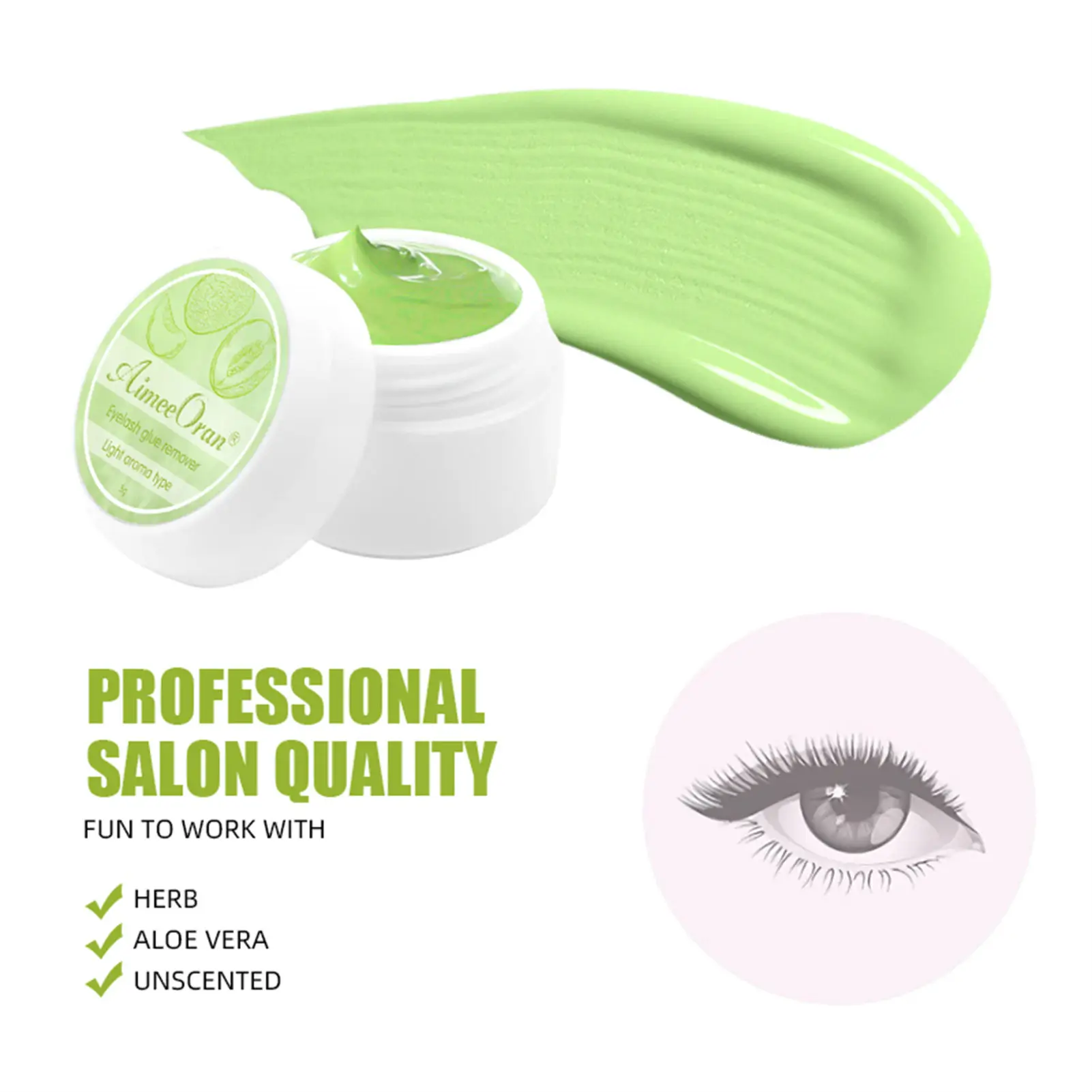 Professional Eyelash Glue Remover Gel Fast Acting Removing Eyelash Extension Glue Suitable for All Skin Types