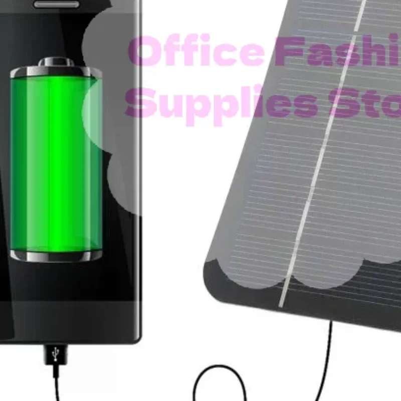 2W Solar Charger Portable W/USB-C Fast Charging For Phone Power Banks Camping Hiking Emergency Power Supply