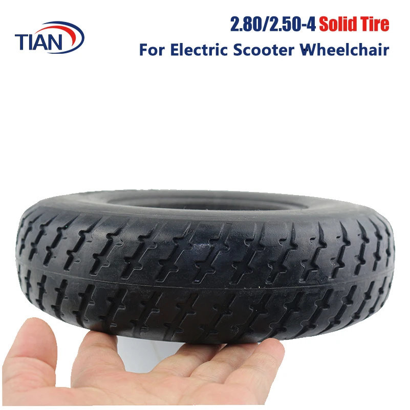 9 Inch Tire 2.80/2.50-4 Electric Scooter Trolley Trailer Solid Tyre Without Inner Tube Tyre and Wheelchair Solid Tire