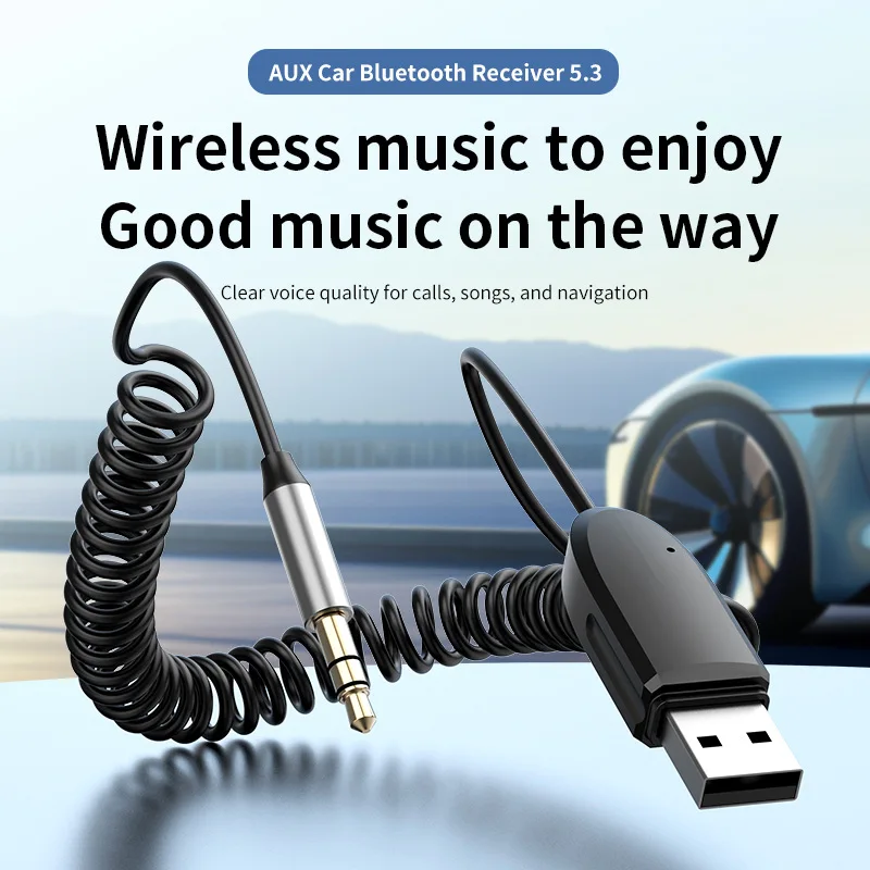 Wireless Bluetooth 5.4 Adapter Audio Cable For Cars USB Bluetooth 3.5mm Jacks Receiver Transmitter Music Speaker Dongle Handfree