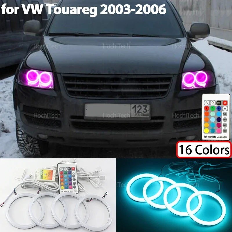 

Для Volkswagen VW Touareg 2003-2006, высокое качество, 16 цветов, ультра яркий RGB, хлопок, комплект с ангельскими глазами, кольцо с дистанционным управлением