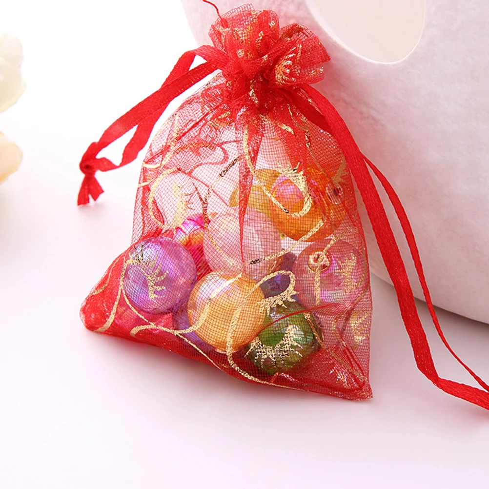 

100pcs Drawstring Clear Jewelry Gift Bags Party Favors Wedding Drawstring Bags C y Bag Lightweight Foldable