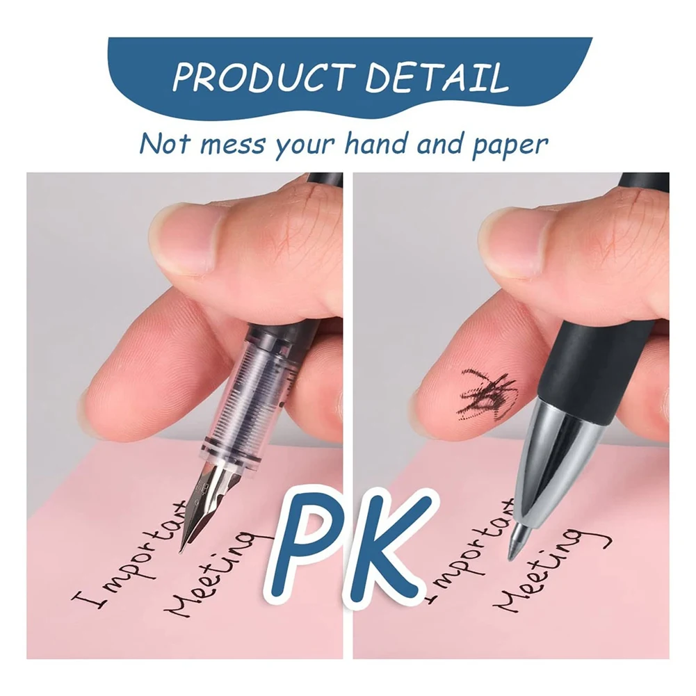 T88C 6 pezzi di penne stilografiche usa e getta multicolori, utilizzate per schizzi, diario, calligrafia, forniture per ufficio per scrittura fluida