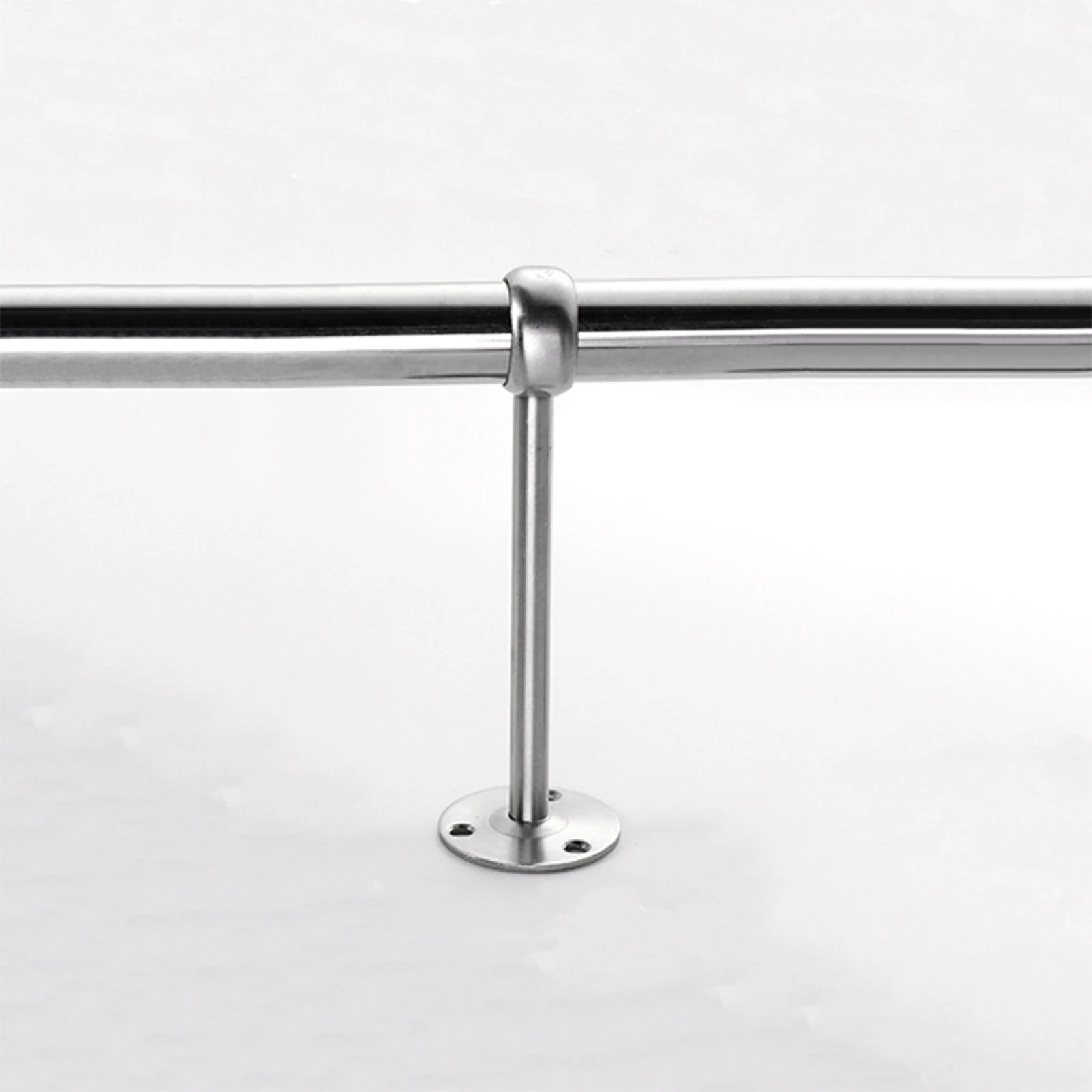 Stainless Steel Closet Rods Round Tube Pipe Support Brackets Flange Base Fixed Drying Hanger Wardrobe Accessories Furniture
