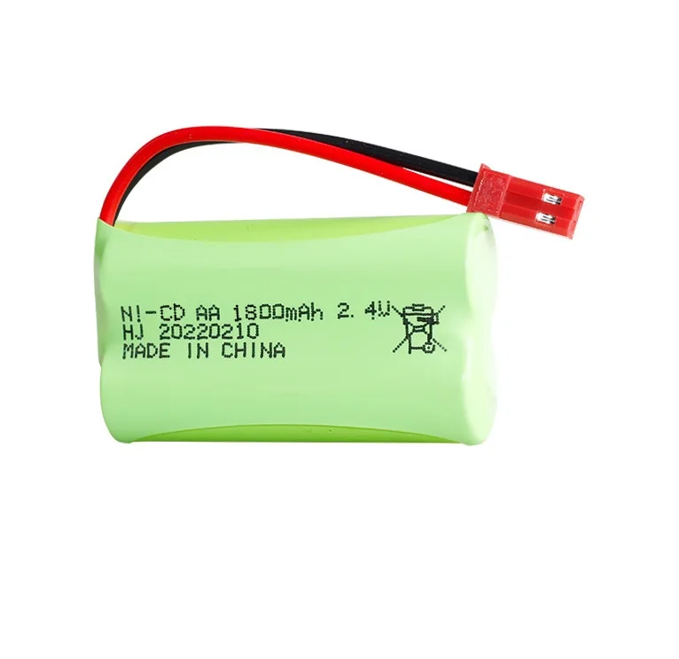 Batería recargable de 2,4 v, 1800mah, NI-CD para juguetes Rc, tanques, trenes, Robot, barco, pistola, NI-CD, AA, 1800mah, 2,4 v