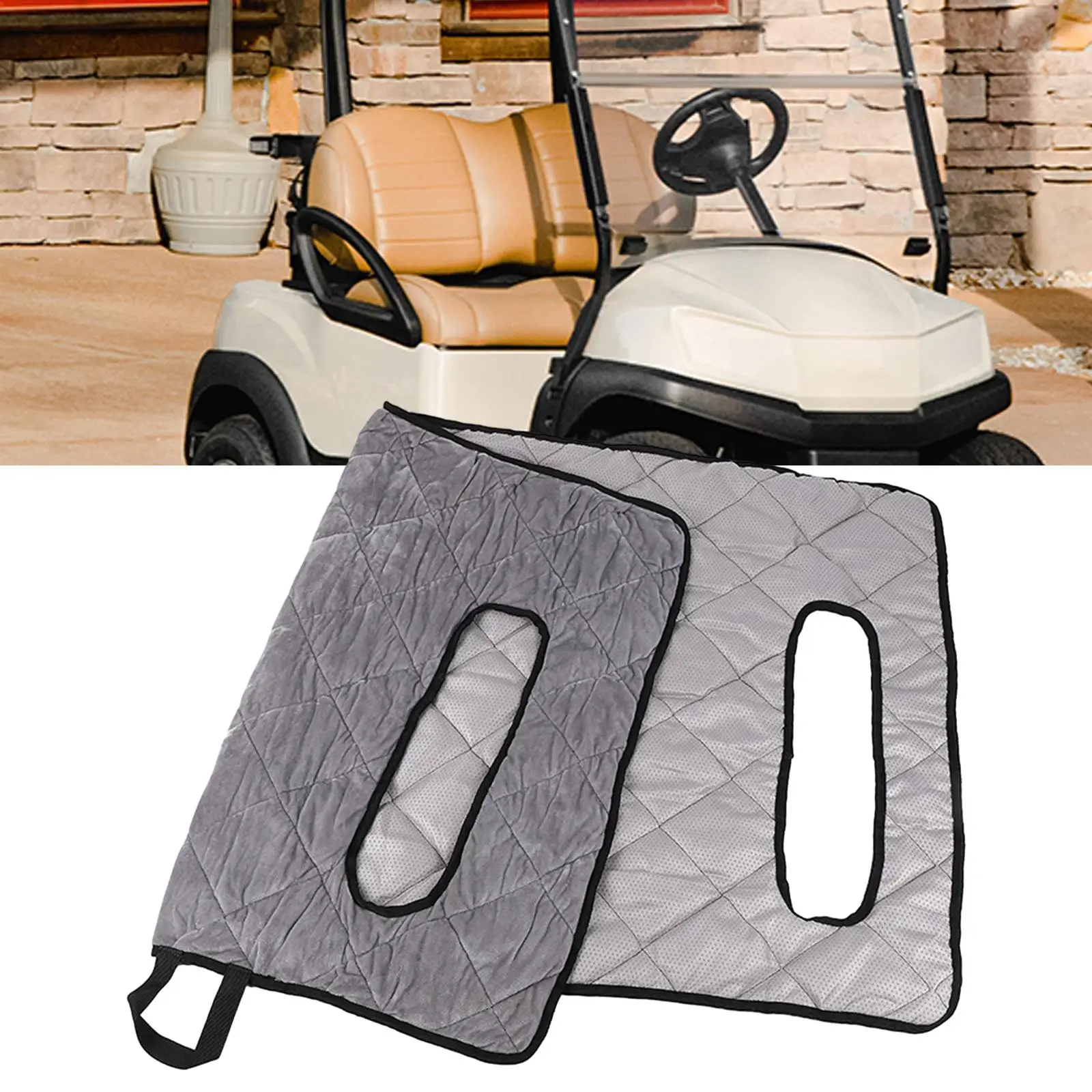 Golf Cart Seat Cover Blanket Practical Easy to Clean for Most 2 Person Seats Club Car Adult Protective Cover for Travel Outdoor