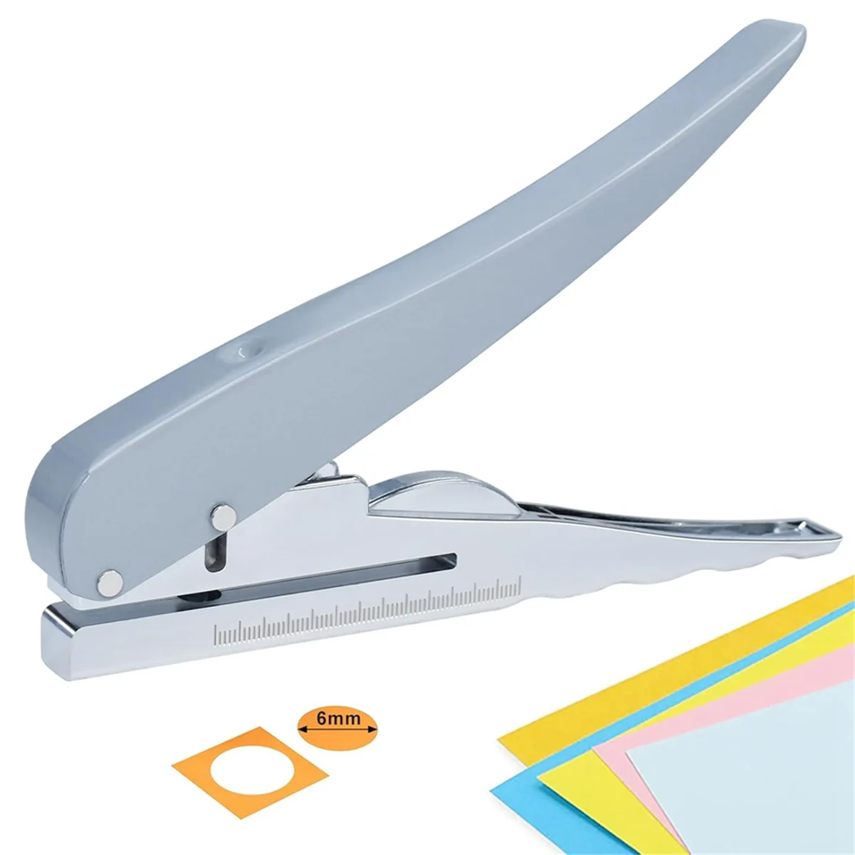 

Дырокол ABMO с одним отверстием, прочный одинарный дырокол, дырокол для бумаги, портативный ручной дырокол с длинным вылетом 6 мм