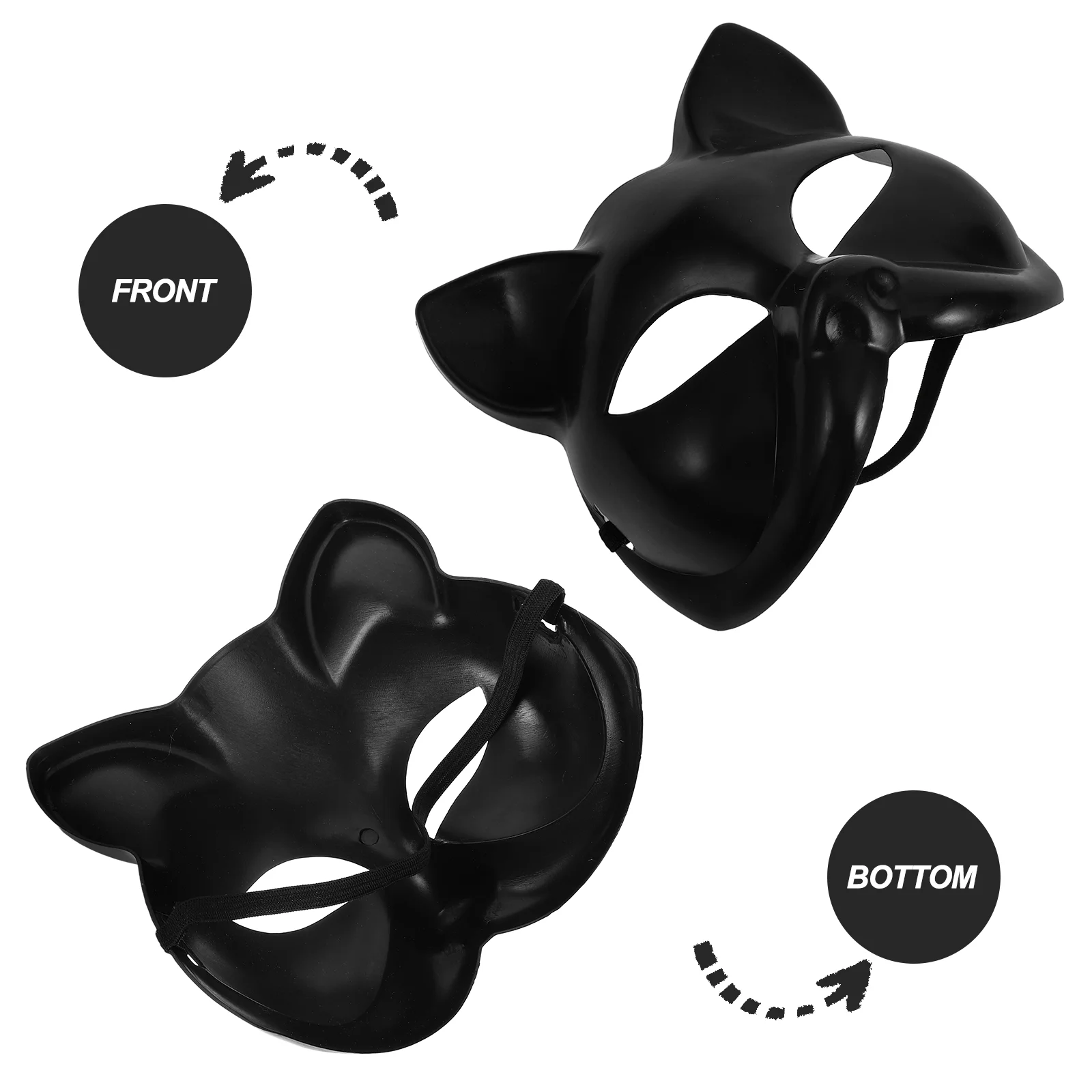 Cat Mask Animal Masquerade Halloween Therain Costume Fox Waterproof Plastic Masks Blank