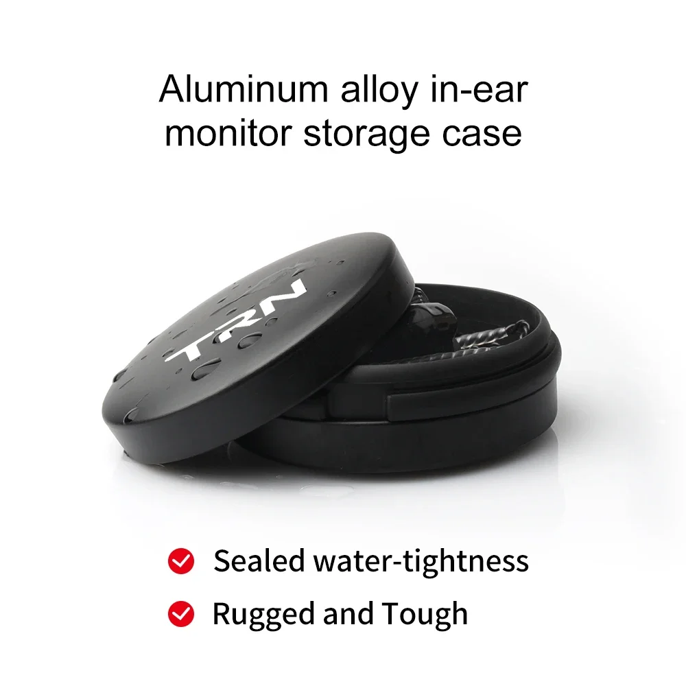 Portable Storage Case TRN Metal Aluminum Alloy In-ear Earphone Accessories Earphone Hard Waterproof  Bag Box Earphone For X6