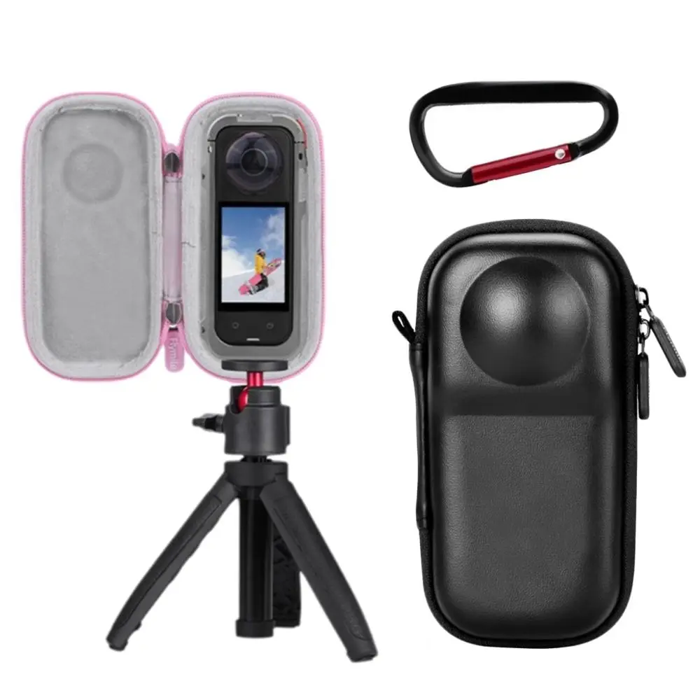 

PU Travel Case Shockproof Structure Anti-drop Camera Storage Bag Quick-Access Zipper Closure Protective Case for Insta360 X5