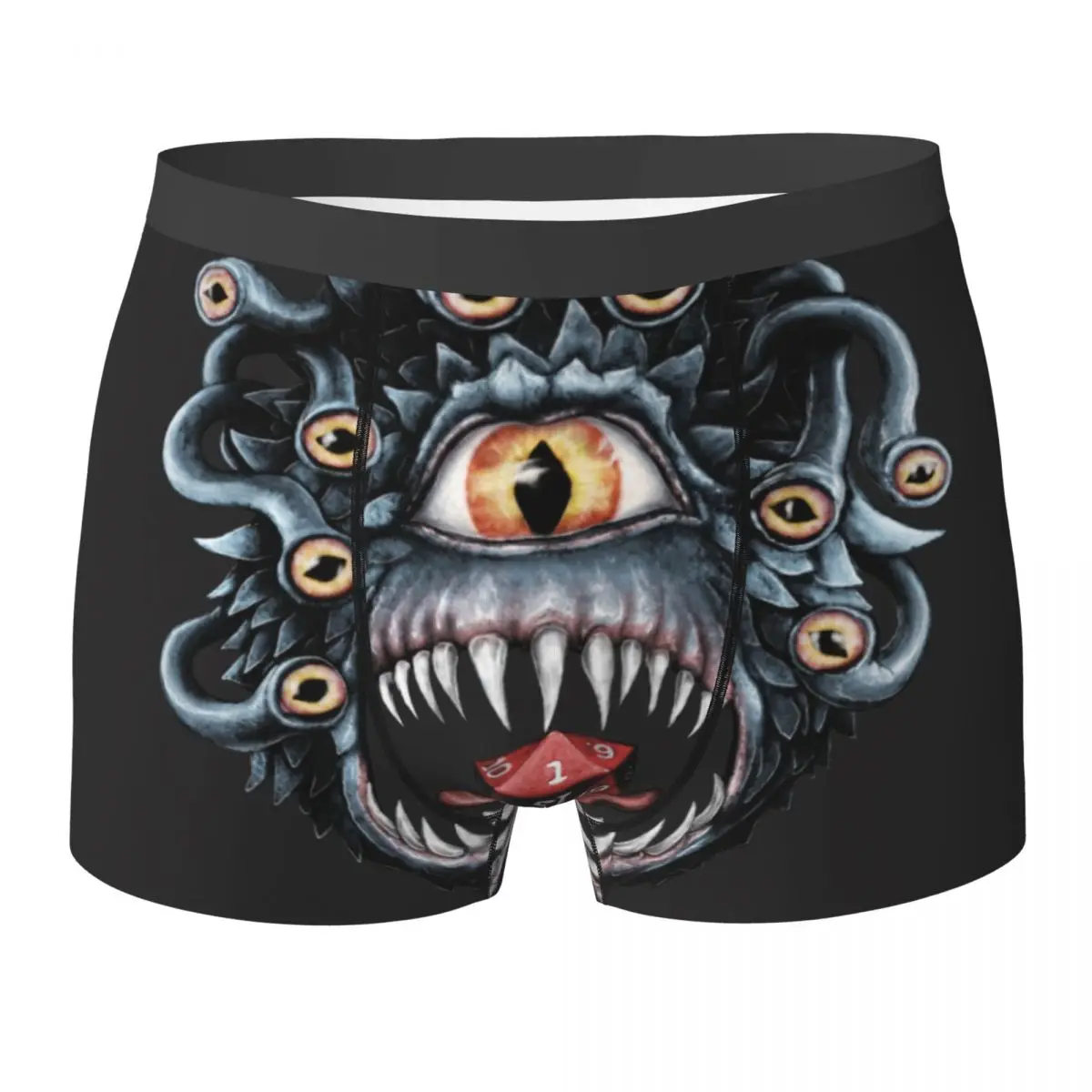 

Men In The Beholder D20 Boxer Briefs Shorts Panties Soft Underwear Dice Critical DnD Dungeons And Dragon Homme Humor Underpants