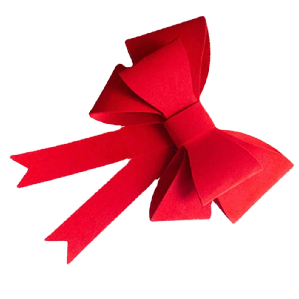 

Large Red Bow Tie Decor Felt Multi-Layer Wedding Room Curtain Christmas Tree Party Decoration Gift Packaging Box Bag