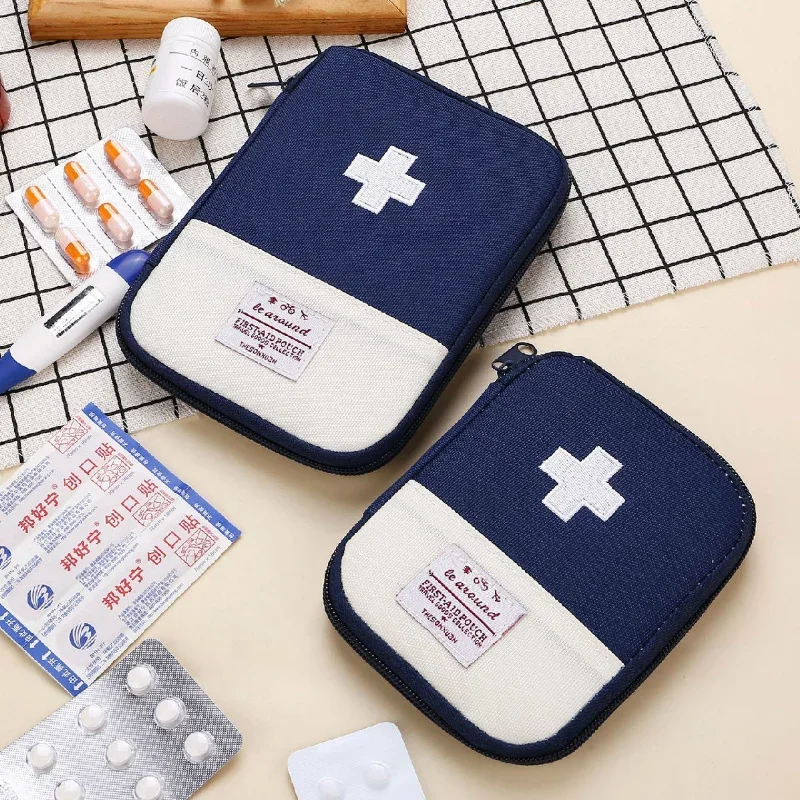 Imagem -03 - Outdoor First Aid Kit Bolsa Portátil Travel Medicine Pacote Bolsa de Emergência Small Medicine Divisor Organizador de Armazenamento Camping