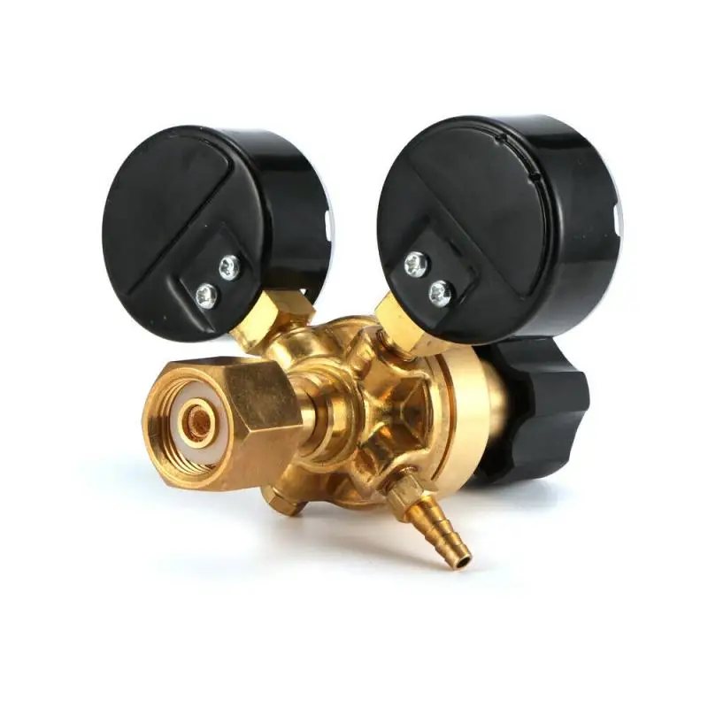 Imagem -03 - Argônio Co2 Regulador de Pressão Redutor Soldagem Twin Calibre Garrafa Gás Ferramenta Acessórios Alta Precisão Mini Mig Tig Durável Casa