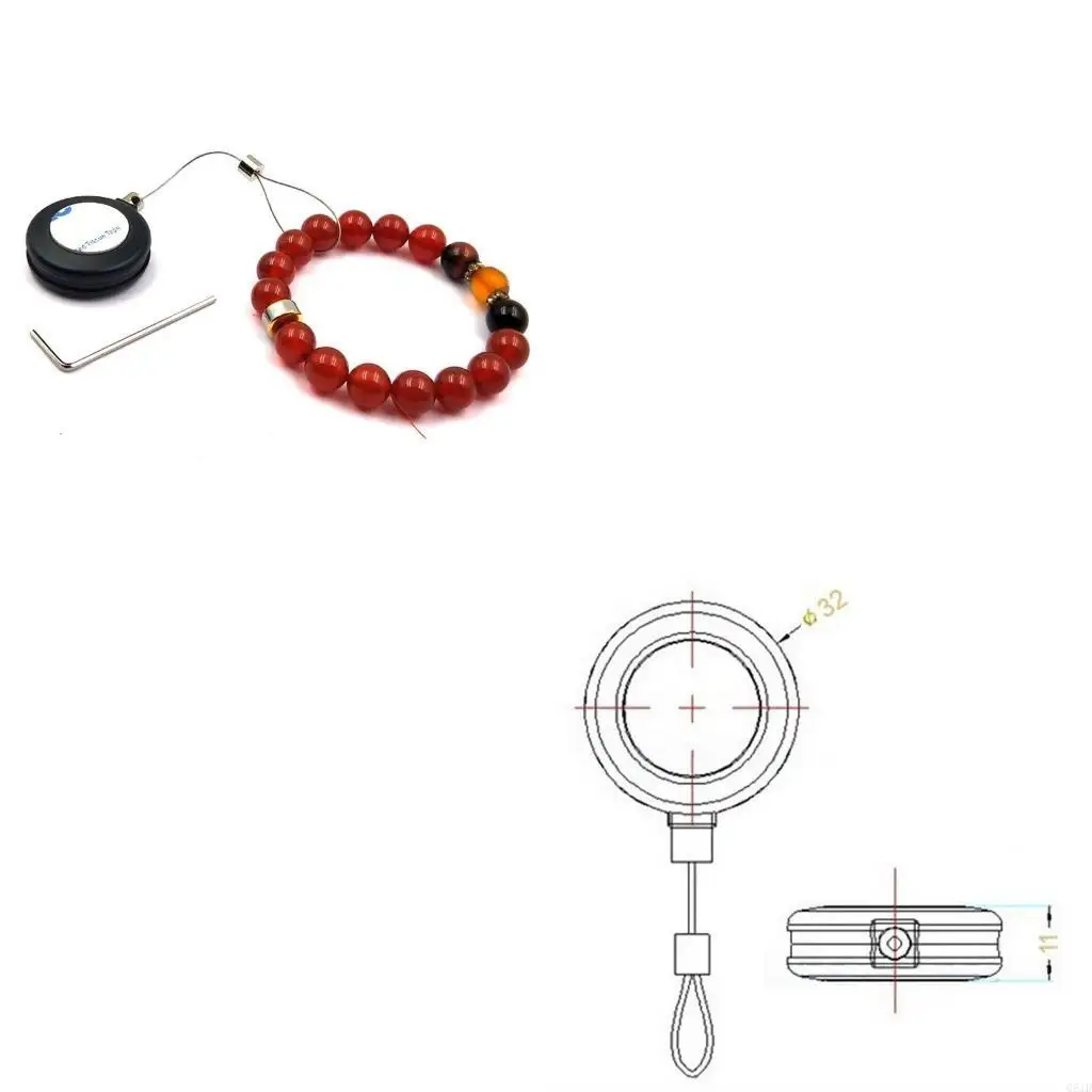 ساعة هاتف مجوهرات لا يوجد سرقة، قفل سلك سحب قابل للسحب، فتحة أمان لصندوق الأمان #1