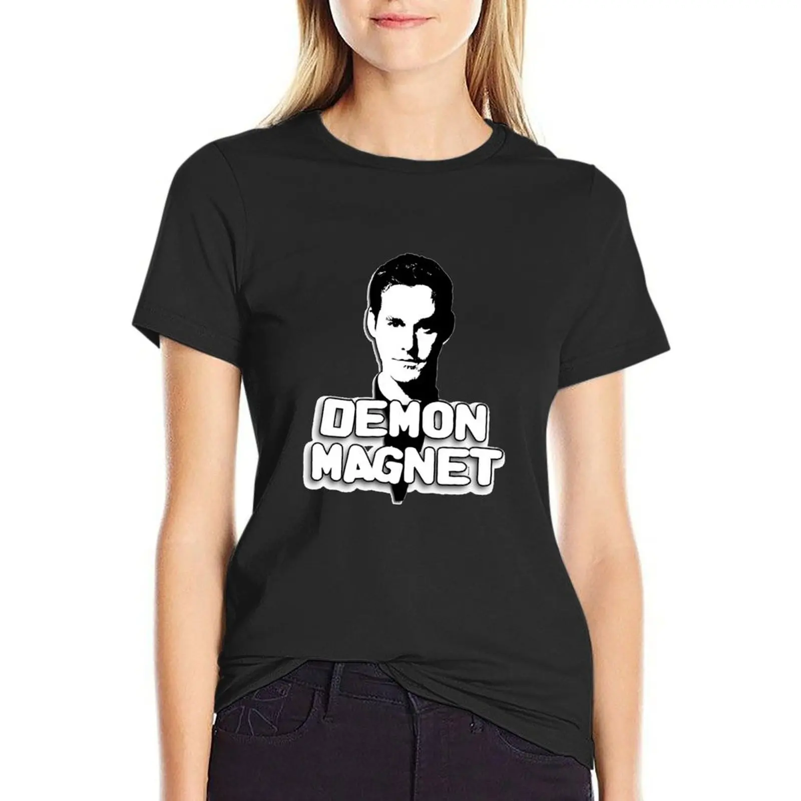 XANDER HARRIS Demon Magnet T-Shirt summer top Aesthetic clothing animal print Short sleeve tee t shirt dress Women