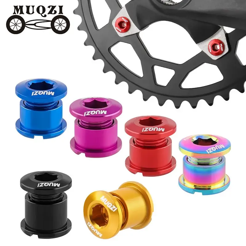 MUQZI 4/5PCS Chainring Bolts 6.5 มม.8.5 มม.จักรยานเดี่ยวคู่ Chainwheel สกรู MTB จักรยาน Crankset Crank Bolts
