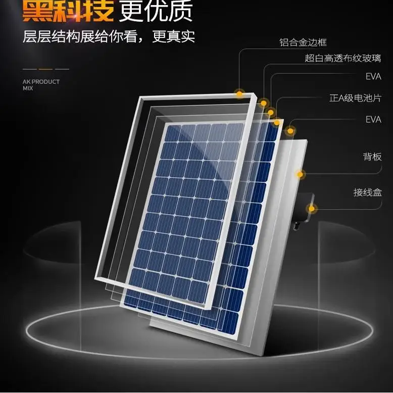 Photovoltaic panel 550W positive A-class monocrystalline household solar panel photovoltaic power generation module 580W 550w