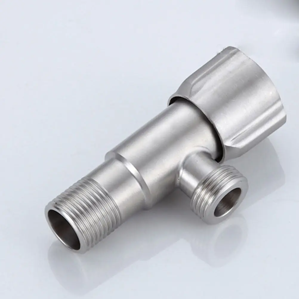 Angle Water Shut-Off Valve for Bathroom, Corner Compression Stop Valve with Lever Control