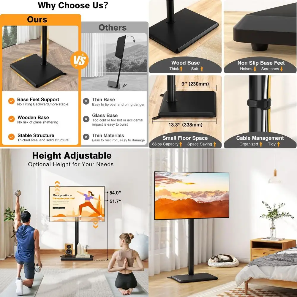 Swivel Floor Tv Sta… - image