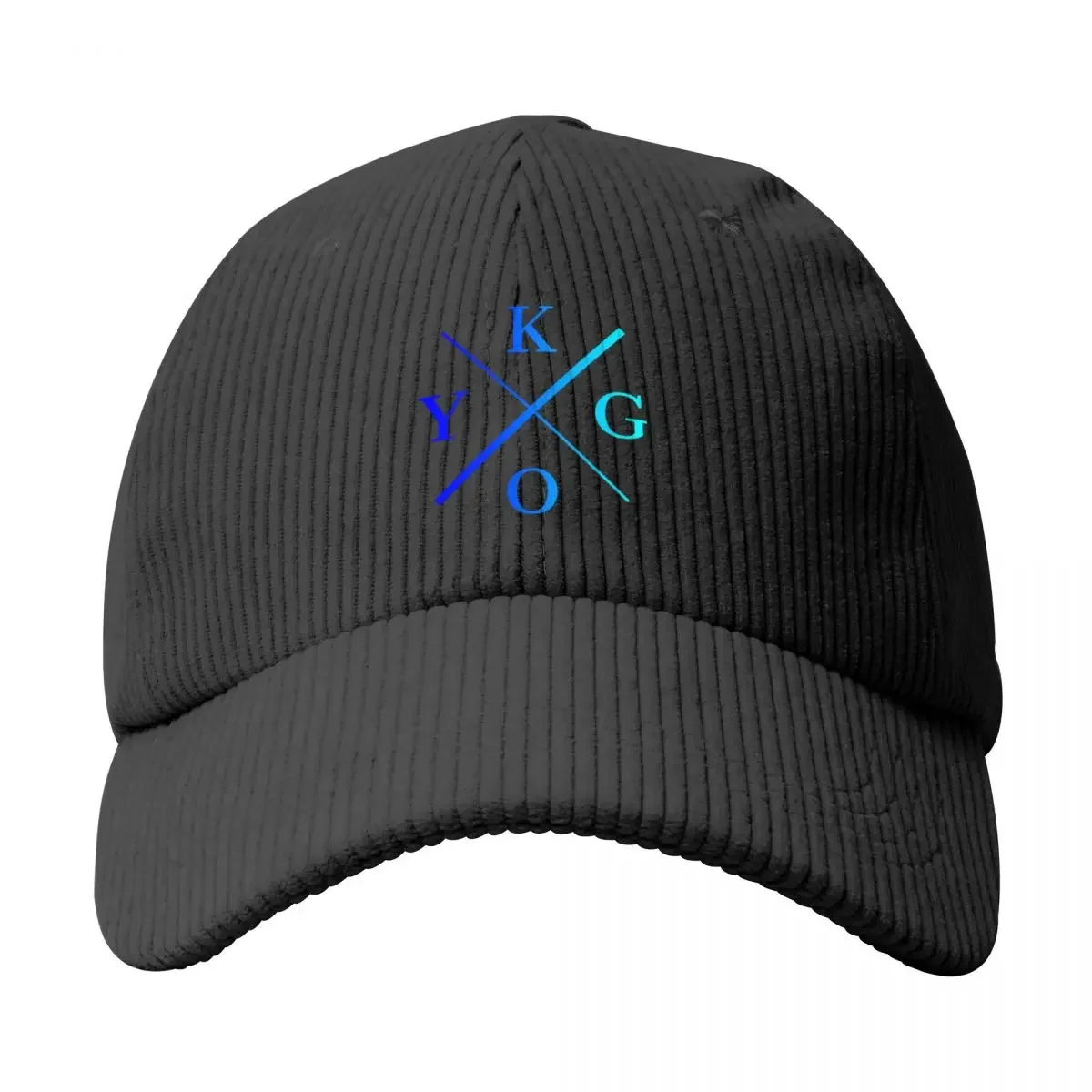 Kygo saturated sky Corduroy Baseball Cap Beach Outing Sunscreen Men Women's image 2