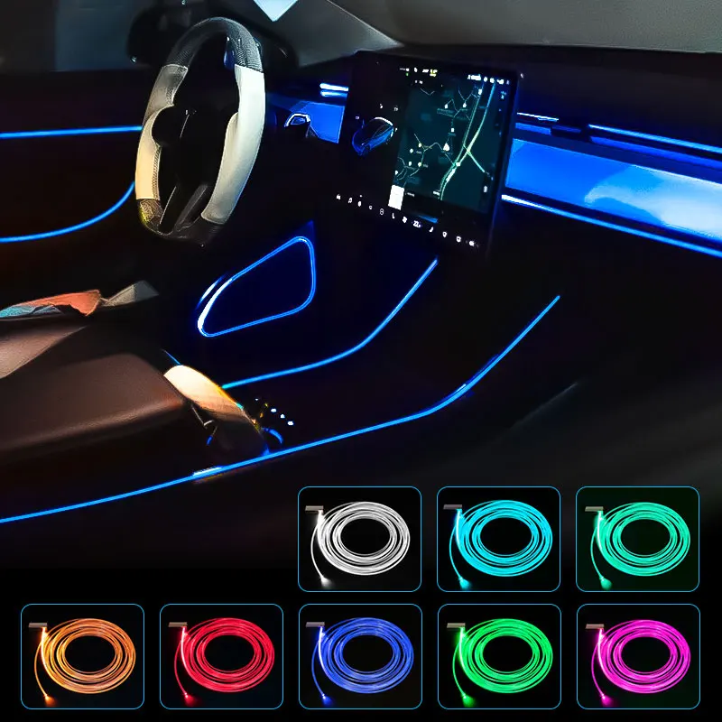 3W Car Neon Strip Led Strip Neon Light Lights Ambient Light Interior Decoration Lights Atmosphere Light