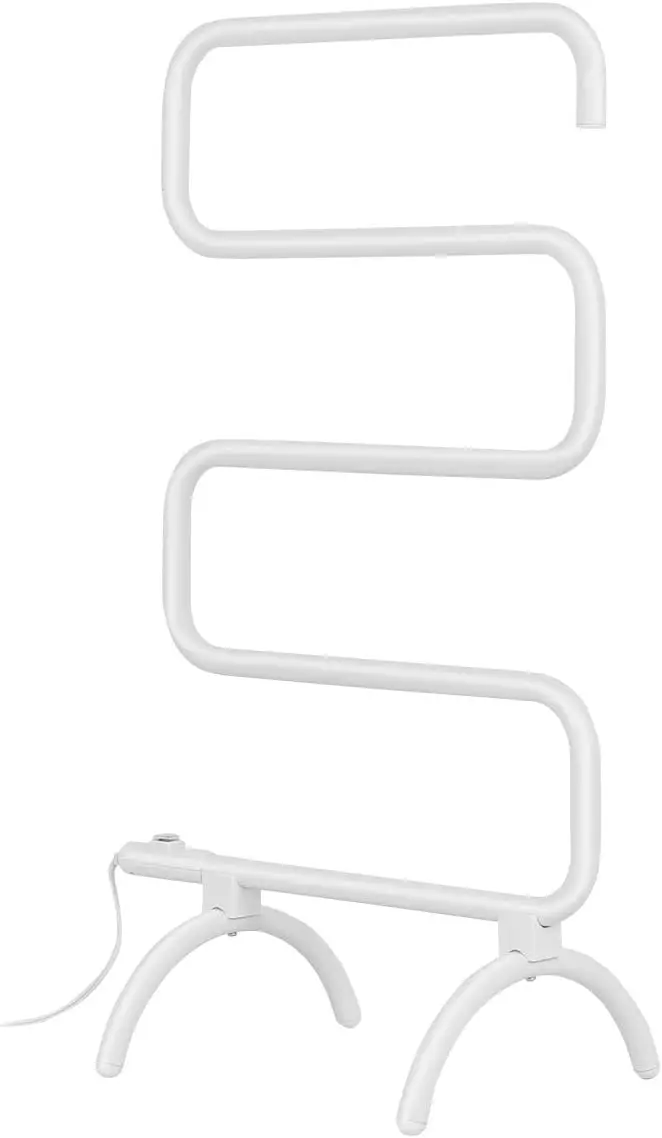 

S-Shaped Heated Towel Rack with Fast Heating, Constant Temperature Control, Freestanding & Wall-Mounted for Bathroom