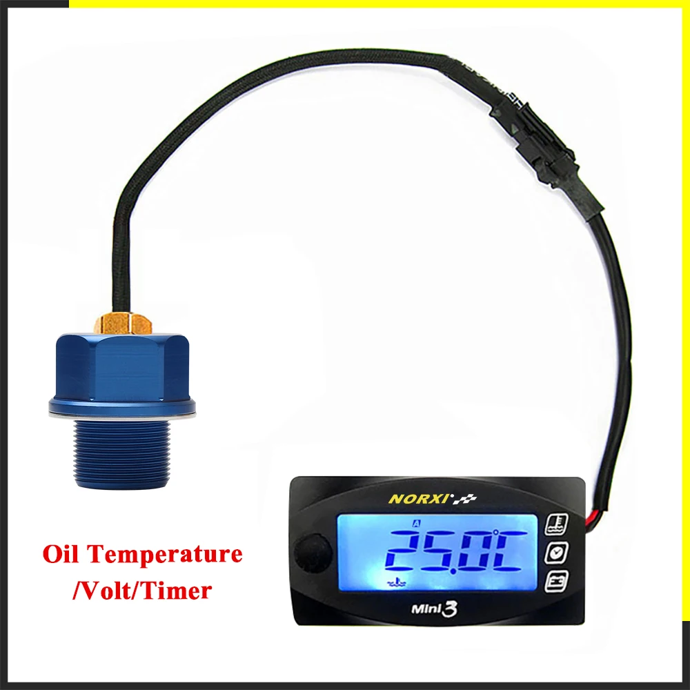 Koso nmax 3 w jednym temperatura oleju czujnik motocykl norxi mini kwadratowy cyfrowy przyrząd do temperatury motocykla nmax125
