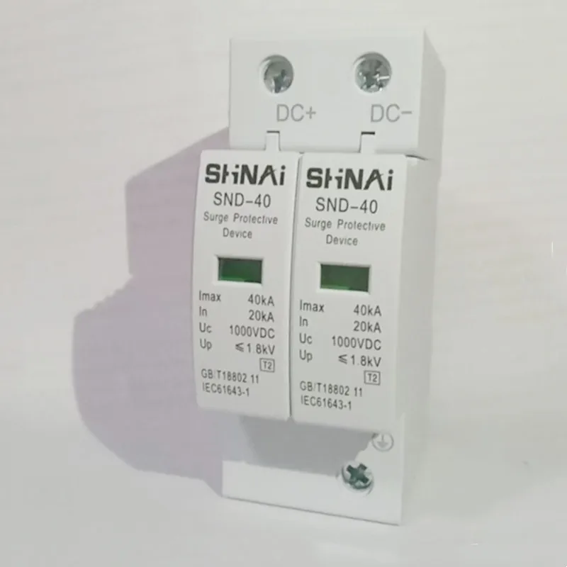 2P DC Surge Protector SPD 20KA-40KA DC 1000V 500V Power Supply  Surge Protective Device Surge Arrester