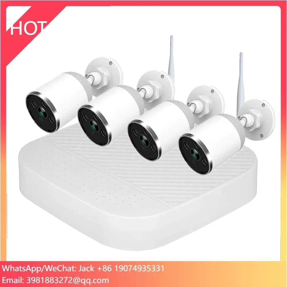 

Motion Detection 1080p Waterproof Wireless Security System Kit 4ch Wifi CCTV Camera with Nvr