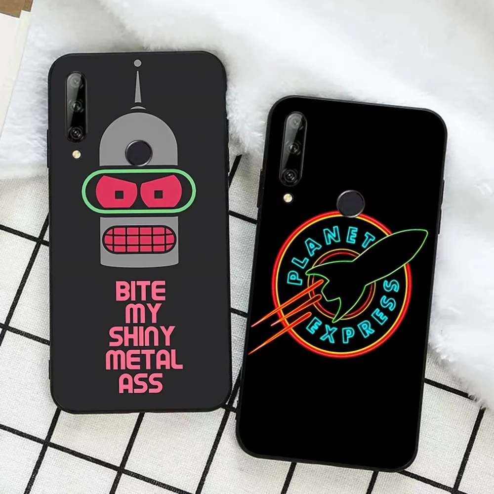 F-Futurama Bender Art Black Cover Phone Case For Huawei Honor 10 Lite 9 20 7A 9X 30 50 60 70 Pro Plus Soft Silicone Cover