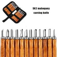 12pcs/set Wood Handle Wood Carving Chisel Cutter Wood Carving Knife Set Woodworking Engraving carving Hand Tool Kit Tools Set