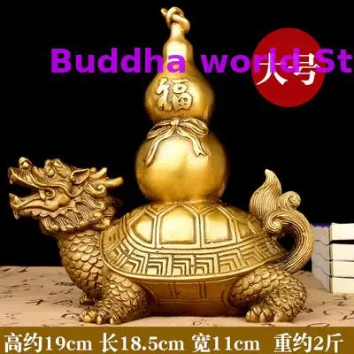 2025  store shop exorcise evil spirit Money Drawing thriving business Lucky ZHAO CAI dragon turtle gourd FENG SHUI copper statue