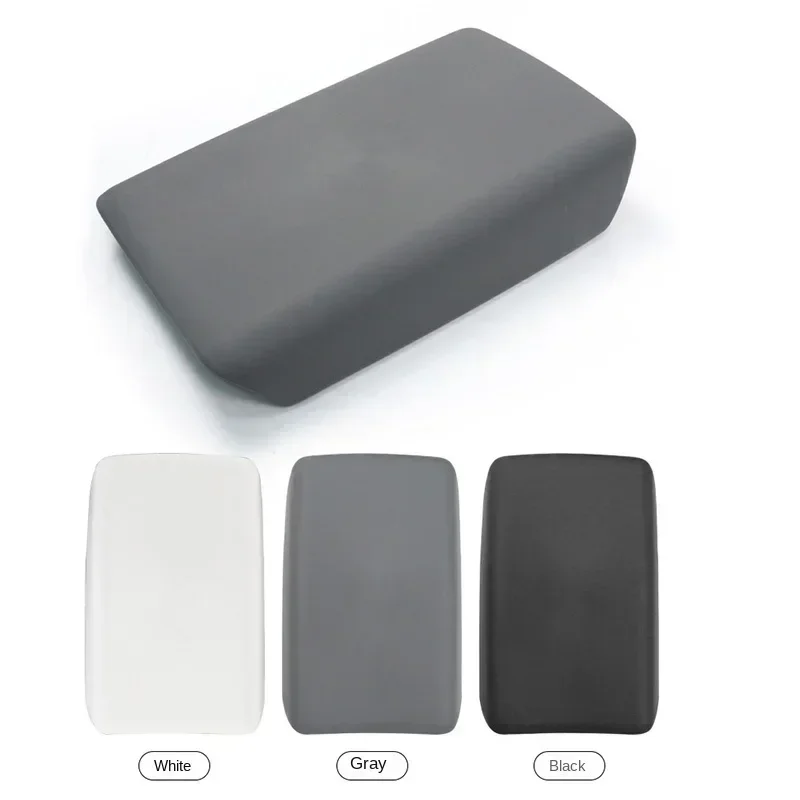 ل تسلا نموذج 3 Y 2023 2024 اكسسوارات مسند الذراع حامي غطاء صندوق أبيض لينة TPE مركز وحدة التحكم لوحة الوسادة Model3 هايلاند