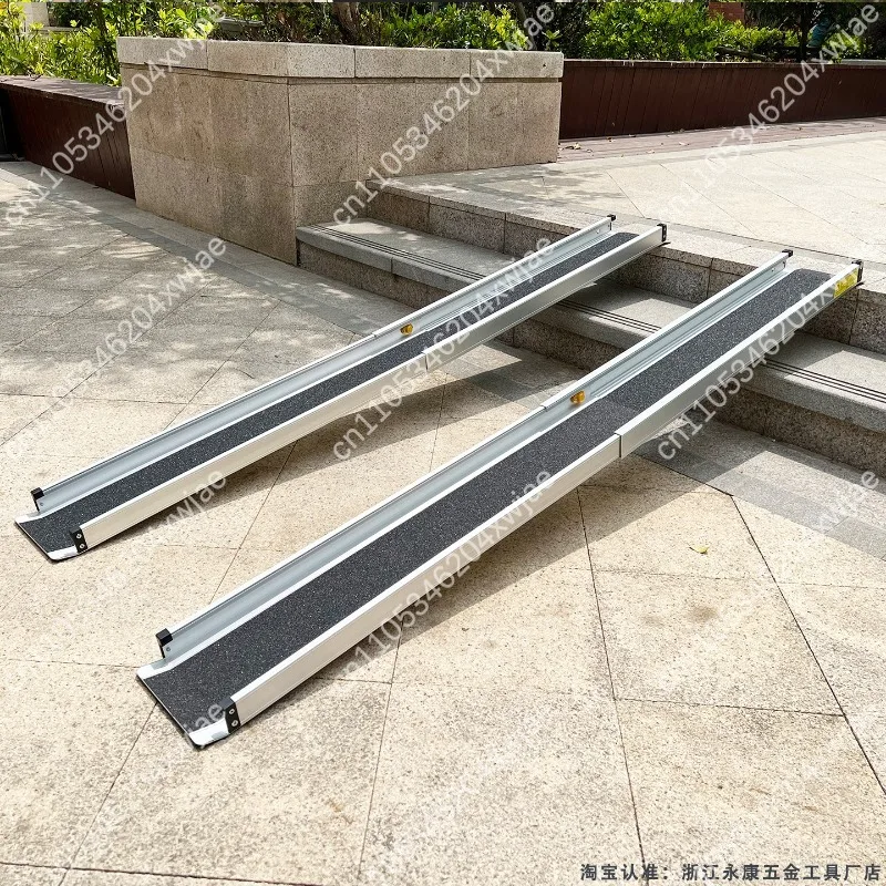 Telescopic Aluminum Alloy Ramp Portable Wheelchair Slope Board Mobility Aid For Electric Scooter Stair Loading Access