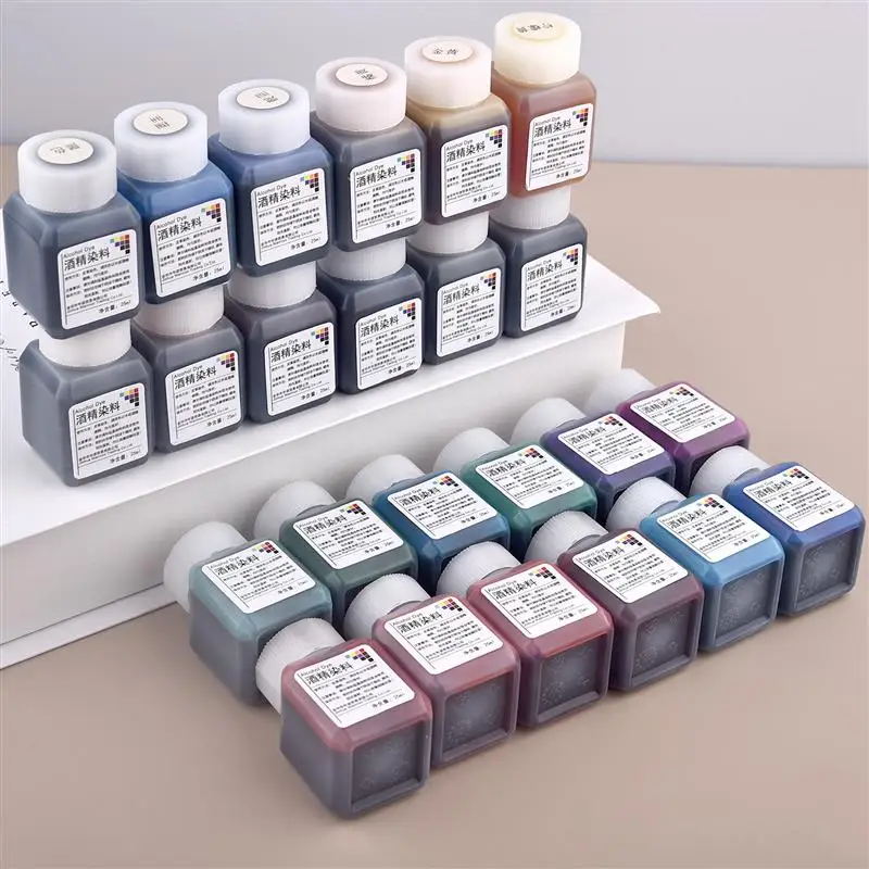 25ml/Bottle Special Leather Pigment Coloring Liquid DIY Handmade Leather Bag Belts Crafts Paint Material Alcohol Dye Pigments