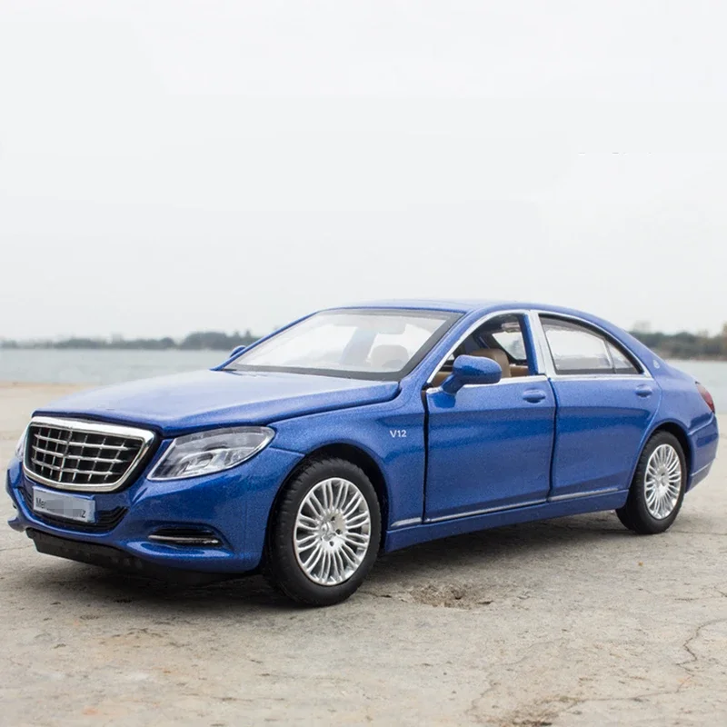 1:32 Diecast Metal Toy  Maybachs S600 Alloy Car Model Vehicles Car Model High Simulation Sound Light Collection Toy Gift