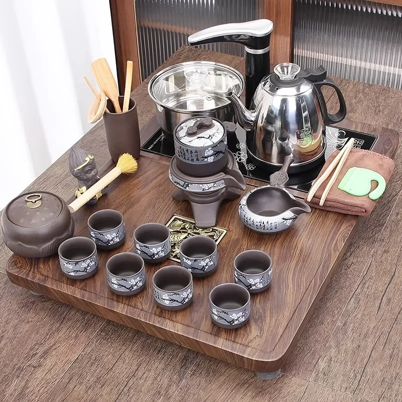 

Lazy Portable Tea Set Matcha Whisk Pot Gift Chinese Ceremony Coffee Tea Set Luxury Semi Automatic Strainer Juego De Te Teaware