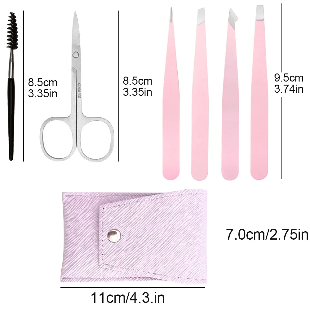 Sdotter 4/6Pcs Augenbraue Haar Entfernung Pinzette Wimpern Clip Professionelle Edelstahl Lash Pinzette Set Augenbraue Pinzette Spitze machen