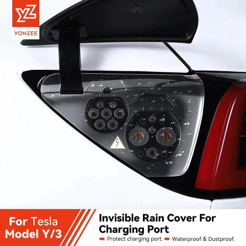 ل تسلا نموذج 3 Y هايلاند جونيبر 2021-2025 شاحن ميناء غطاء في الهواء الطلق غير نافذ للمطر حماية الغبار يغطي الملحقات #1