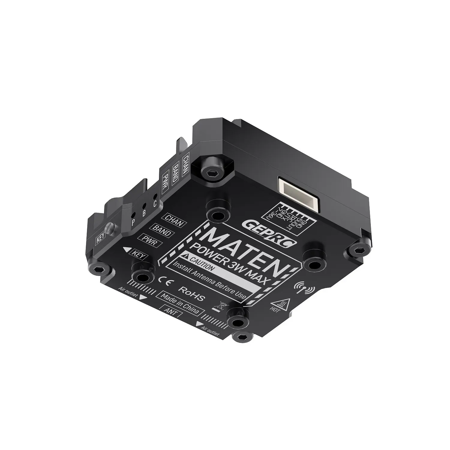 GEPRC MATEN 송신기 송신 모듈, FPV 장거리 드론용 DC7-36V, 내장 마이크, 5.8G, 3W, VTX PRO, 80CH, 3000mW